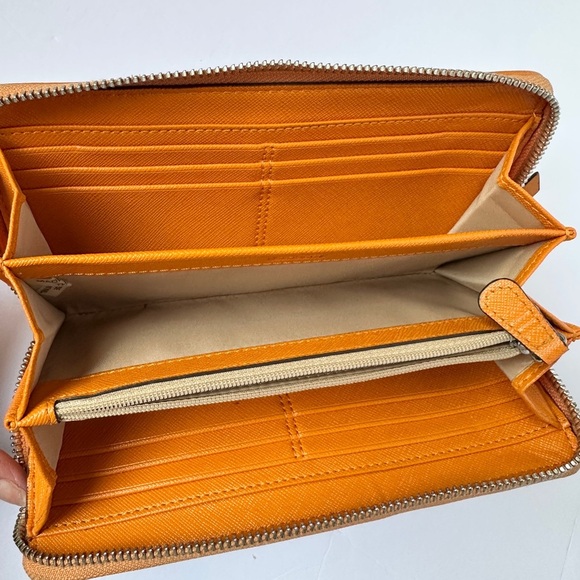 Coach Berly Blue and Tan Wallet - Picture 3 of 6